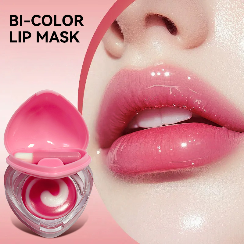 Kids Face Mask - Luckgo Herz Doppelfarbige Lippenmaske: Verleiht Rosa-Töne