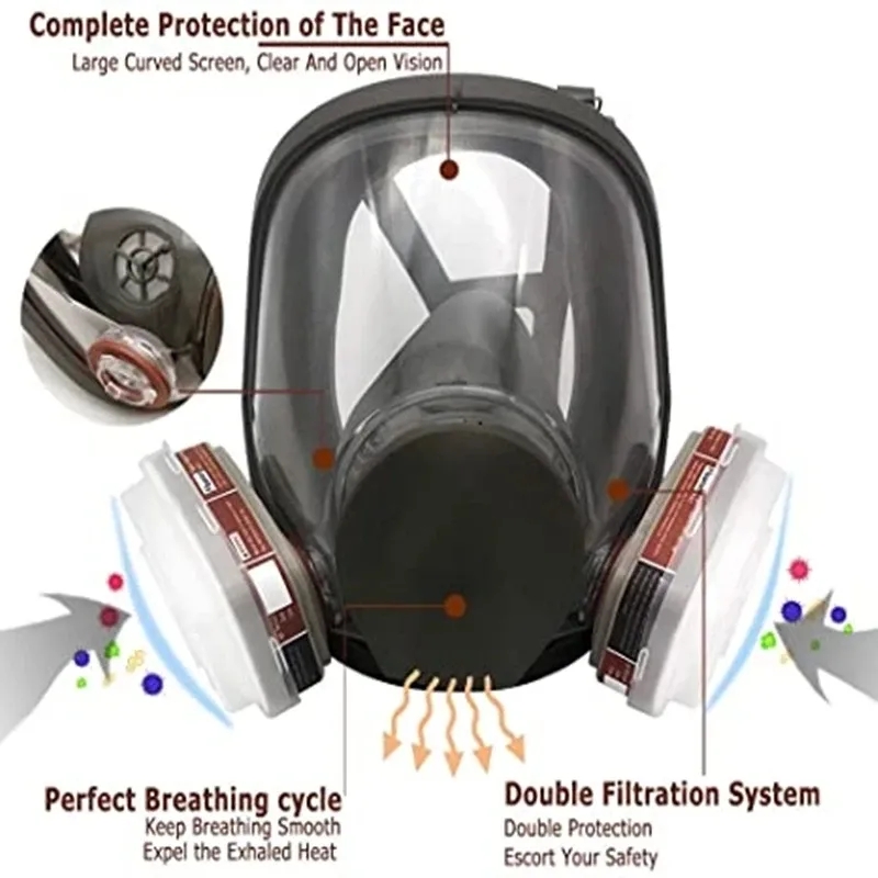 Große Größe 6800 Gasmaske Voll – Kn95 Respirator Mask Bewertung und Preis
